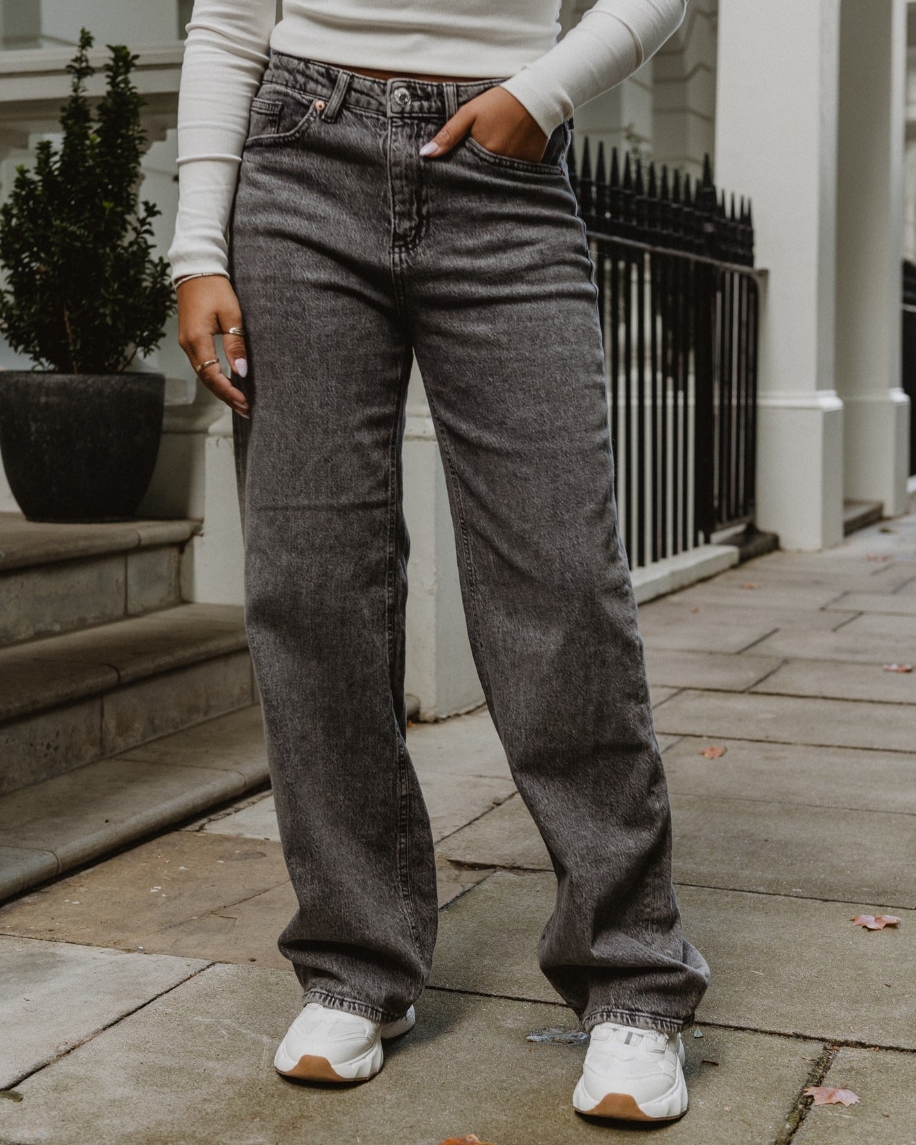 VMTESSA Wide Jeans - Medium Grey Denim